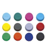 cilio Lot de 12 bouchons de bouteilles en silicone SALUTE - Pour bouteilles de limonade et de bière - Diamètre : 3 cm