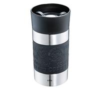cilio VIAGGIO Gobelet isotherme, 300 ml, noir, avec fermeture Quick-Press à 360°, double paroi anti-fuite, idéal pour toutes les machines à café/dosettes courantes