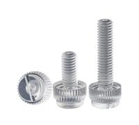 Cilky Vis à métal Lot de 10 à 50 vis moletées à tête Fendue en Plastique Blanc et Noir, M3-M8, en Acrylique Transparent, Nylon PA66, sans Outil(Transparent,M8x16(10pcs))