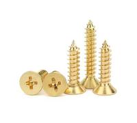 Cilky Vis à métal Vis autotaraudeuses Plates à tête d'évier dorée, Filetage métrique en Laiton, vis dorées pour Meubles en Panneaux de Fibres de Bois 5/10/20/50pcs(M5x16 (10Pcs))