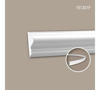 Cimaise 151301F Profhome Moulure décorative flexible style Néo-Classicisme blanc 2 m
