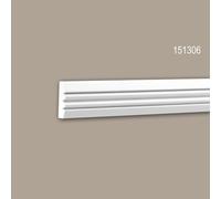 Cimaise 151306 Profhome Moulure polyuréthane décorative style Néo-Classicisme blanc 2 m