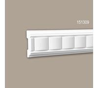 Cimaise 151309 Profhome Moulure décorative design intemporel classique blanc 2 m