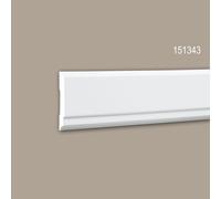 Cimaise 151343 Profhome Moulure décorative design moderne blanc 2 m