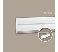 Cimaise 151357F Profhome Moulure décorative flexible style Néo-Classicisme blanc 2 m