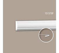 Cimaise 151379F Profhome Moulure décorative flexible style Néo-Classicisme blanc 2 m