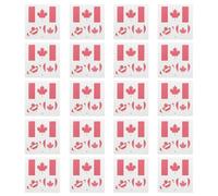 CIMAXIC 20 tatouages éphémères aux couleurs du drapeau canadien pour le visage - Tatouages nationaux pour les fans de football et les supporters patriotiques - Design imperméable pour