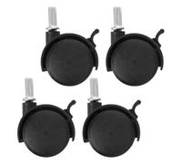 CIMAXIC 4 Pièces Roulettes Robustes de Rechange pour Chariot Frein, Noires | Rotation, Installation Facile, pour Étendoirs à Linge et Chariots, Plastique et Fer, Lot de Pièces