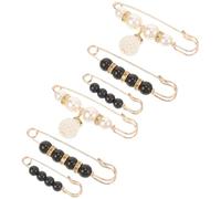 CIMAXIC 6 Pièces Épingles de Sûreté pour Pantalon Perle Artificielle, Clip Métal Élégant pour Fixer Ceinture Élastique et Empêcher Glissement, Accessoire Mode pour Femme