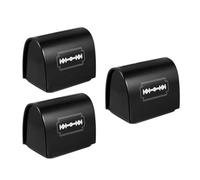 CIMAXIC Boîte à Lames Noire en Fer 3pcs pour Rangement Sécurisé et Protection les Blessures, Stockage Portable des Lames de Rasoir