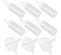 CIMAXIC Bouteille Compte-gouttes Plastique Blanc 60 Ml Embout Fin et Entonnoir Léger pour Peinture et Crème, Ensemble 1 Set pour Artistes et Bricolage