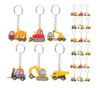 CIMAXIC Lot de 24 porte-clés sur le thème de la construction - Cadeaux pour étudiants en génie civil, à glisser dans les pochettes-surprises pour anniversaires, récompenses scolaires et autres