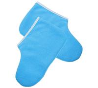 CIMAXIC Protections pour Pieds en Paraffine Réutilisables en Polyester Bleu Confortables pour Spa Pédicure, Bottillons Épais Isolants pour Soins Thermiques Professionnels
