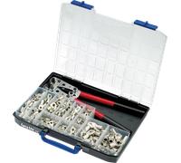 CIMCO 181545 - Boîte d'assortiment avec cosses de câble tubulaires et pinces à