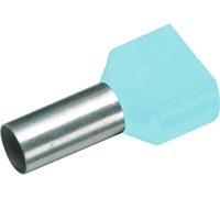 Cimco 187701 Embout double dextrémité de câble 0.34 mm² partiellement isolé turquoise 100 pc(s)