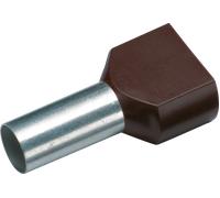 Cimco 187708 Embout double d'extrémité de câble 1.5 mm² partiellement isolé noir 100 pc(s)