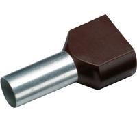 Cimco 187722 Embout double d'extrémité de câble 1.5 mm² partiellement isolé noir 100 pc(s)