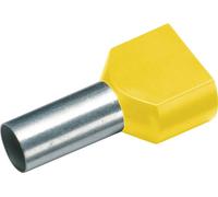 Cimco 187736 Embout double d'extrémité de câble 1 mm² partiellement isolé jaune 100 pc(s)