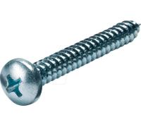 CIMCO 190305 - Vis autotaraudeuse à tête cylindrique bombée pointue en acier 3,