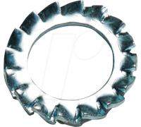 CIMCO 192703 - Rondelle en éventail, denture extérieure, acier, zingué, M5, 100