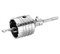 Cimco, couronne de forage à percussion, diamètre 82 mm, système SDS-plus, profondeur de travail 50 mm, avec foret de centrage, 1 pièce.