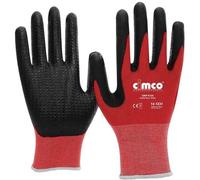 Cimco Grip Flex Schwarz/rot 141230 Tricot Gants De Travail Taille: 9, L 1 Paire(s)