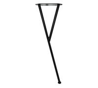 Cime - Pied de Meubles - Style Industriel - Pied Table Stable - Robuste- Coloris Noir - Diamètre 12mm - Hauteur 450mm - Pieds de Plan de Travail - Solide et Résistant - Facile à Installer