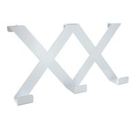 Cime – Porte-manteau mural Zig Zag – À suspendre – Sans vis, facile à installer – Blanc