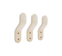 CIME - Porte manteau mural - Innovation de la marque - Patere murale - Lot de 3 - Certifié bois FSC - Facile à installer - Allie Design et Esthétique - Convient pour entrées