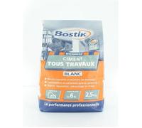 Ciment - BLANC - 2.5kg - Intérieur - Mur - Tous travaux