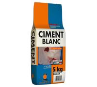 Ciment Blanc Extra Fin 5kg - Haute Pureté pour Finitions Parfaites - Idéal pour Décoration, Scellements Précis, Joints et Enduits - Convient à Tous Travaux Courants de Maçonnerie