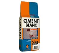 Ciment Blanc Extra Fin 5kg - Haute Pureté pour Finitions Parfaites - Idéal pour Décoration, Scellements Précis, Joints et Enduits -