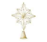 Cimier de sapin de Noël en forme d'étoile en métal - Décoration irrégulière pour intérieur/extérieur