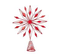 Cimier de sapin de Noël en forme d'étoile en métal - Décoration irrégulière pour intérieur/extérieur