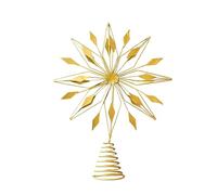 Cimier de sapin de Noël en forme d'étoile en métal - Décoration irrégulière pour intérieur/extérieur