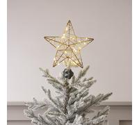 Cimier Étoile Dorée Lumineux pour Sapin de Noël