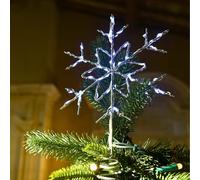 Cimier flocon de neige lumineux pour sapin de noël