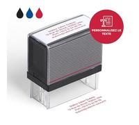 Cimpress Tampon Auto-Encreur Personnalisable avec Texte, Nom, Adresse ou Société, Format Moyen 5,7 x 2,1 cm, Encre Rouge, Idéal pour Bureau et Usage Professionnel