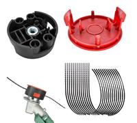 cimsfcor Bosch F016800431 Lot de 10 fils de débroussailleuse 3,5 mm avec 1 tête de coupe de rechange F016F04839 et 1 capuchon de rechange F016F04841 Compatible avec tondeuse à gazon Bosch AFS 23-37
