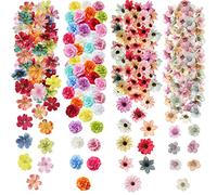 Cindeer Lot de 217 Mini Fleurs artificielles en Soie pour travaux manuels, Mariage, décorations d'été, 2 à 4 cm (Couleur Charmante)