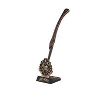 Cinereplicas Harry Potter - Stylo-Baguette avec Socle et Marque-Page lenticulaire - Licence Officielle (Bellatrix Lestrange)