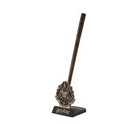 Cinereplicas Harry Potter - Stylo-Baguette avec Socle et Marque-Page lenticulaire - Licence Officielle (Cedric Diggory)