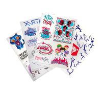 Cinereplicas KPop Demon Hunters - Tatouages temporaires KPOP DEMON HUNTERS - Imperméables et sans danger pour la peau, parfaits pour festivals et fêtes - 12,5 x 17 x 0,5 cm - Licence Officielle