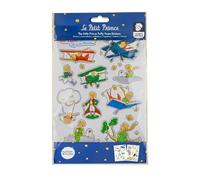 Cinereplicas Le Petit Prince - Set d’Autocollants 3D Puffy - 37 Stickers - Pour carnets, coques de téléphone, ordinateurs - Licence Officielle