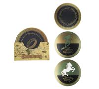 Cinereplicas - sous-Verres Le Seigneur des Anneaux - Coasters Ronde en Cork Marron