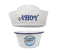 Cinereplicas Stranger Things - Bol à glace Scoops Ahoy et chapeau Ahoy - Licence officielle