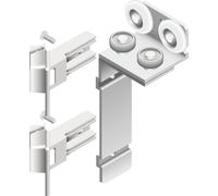 CINETTO PS23 Ferrure de porte pliante coulissante à droite, jusqu'à 50kg, 2 vantaux