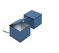Cini & Nils Cuboluce LED Tischleuchte, laque soie bleu denim