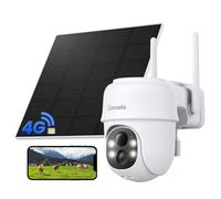 Cinnado 4G LTE 2K Camera Exterieur sans Fil Solaire, Batterie 9000 mAh | Camera de Surveillance sans Internet et sans WiFi, PIR Détection Humaine IA, IP65 Étanche, Carte SIM Virtuelle Incluse