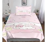 Cinnamoroll Housse De Couette D Anime Imprim¿¿ Dessin De Lit Microfibre,Parure De Lit Housses De Couettes Avec Taies D'oreiller Pour Garcon Enfant Fill